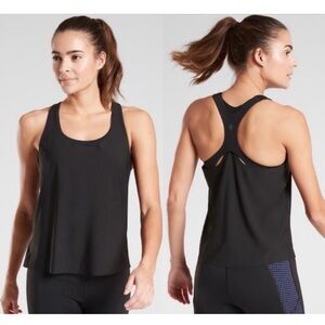 Athleta Black Flowy Racerback Tank
